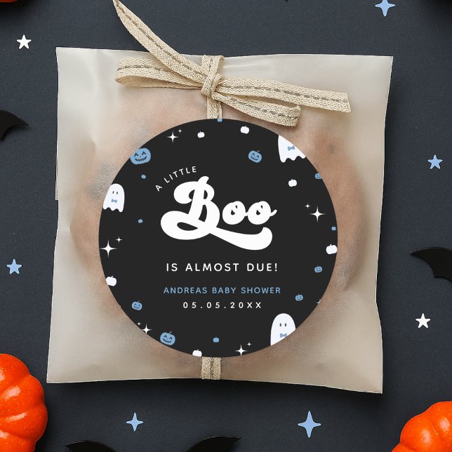 Pegatina Redonda Groovy Little Boo Boy Halloween Fantasma de Baby S (Subido por el creador)