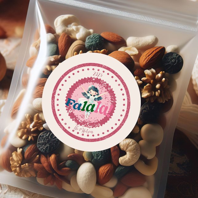 Pegatina Redonda Groovy Nutcracker Retro Pastel Christmas (Subido por el creador)