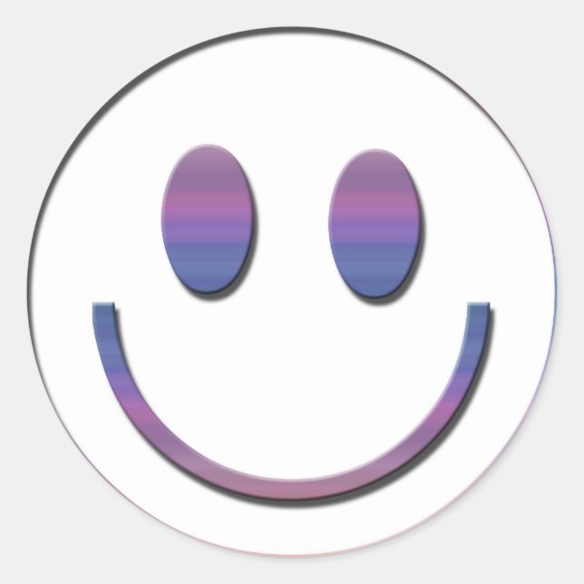 Pegatina Redonda Groovy Retro Face (Anverso)