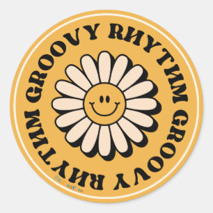 Pegatina Redonda Groovy Rhythm