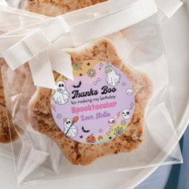 Pegatina Redonda Groovy Spooky One Ghost Fiesta Labs