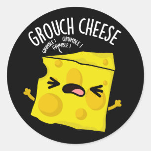 Pegatina Redonda Grou-quesería Graciosa Queso Pun Dark BG