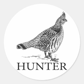 Pegatina Redonda Grouse Hunter