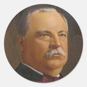 Pegatina Redonda Grover Cleveland 22 y 24