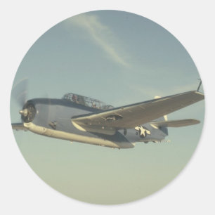 Pegatina Redonda Grumman TBM Avenger Chino Air Museum