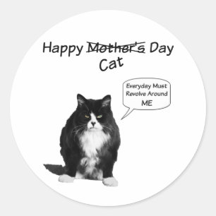 Pegatina Redonda Grumpy Cat Mother's Day Pegatinas