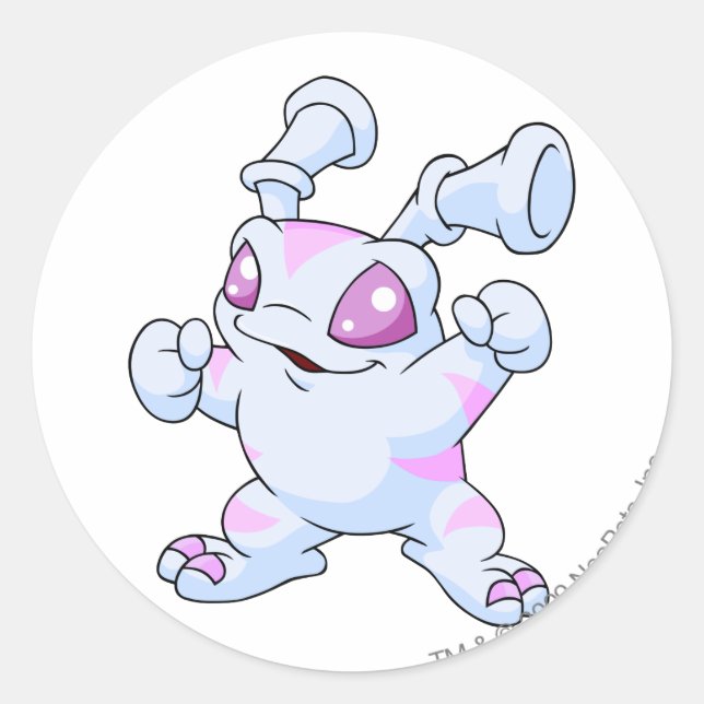 Pegatina Redonda Grundo rayado (Anverso)