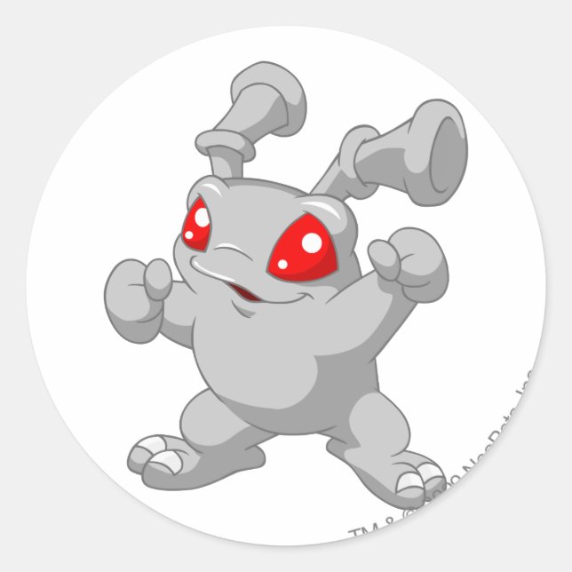 Pegatina Redonda Grundo Silver (Anverso)