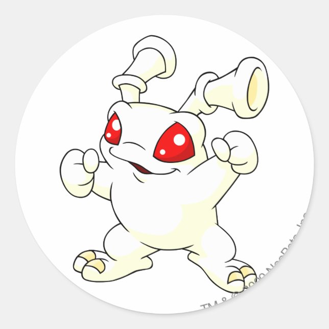 Pegatina Redonda Grundo White (Anverso)