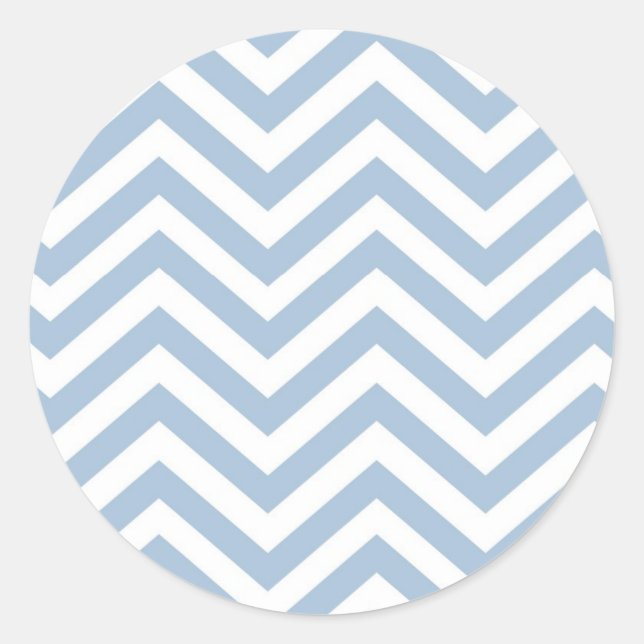 Pegatina Redonda Grunge azul claro chevron texturizado (Anverso)