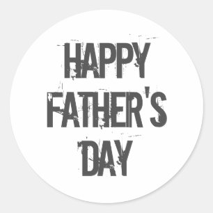 Pegatina Redonda Grunge Feliz Día del Padre