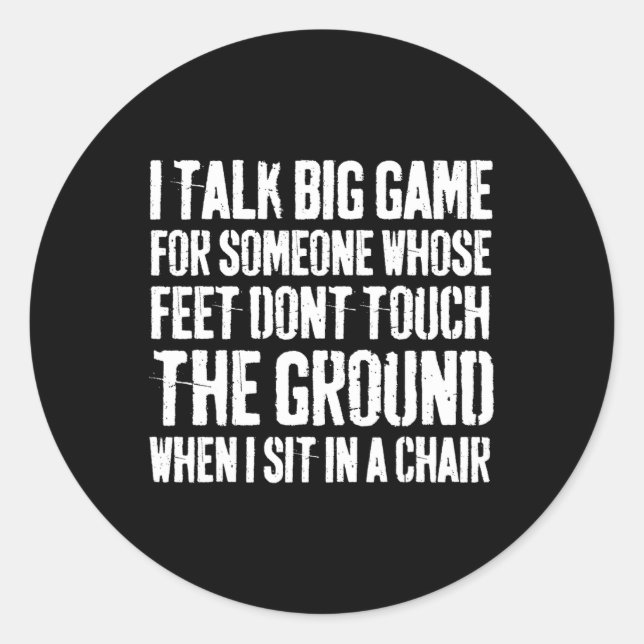 Pegatina Redonda Grunge Hablo De Gran Juego Para Alguien Cuyo Pies  (Anverso)