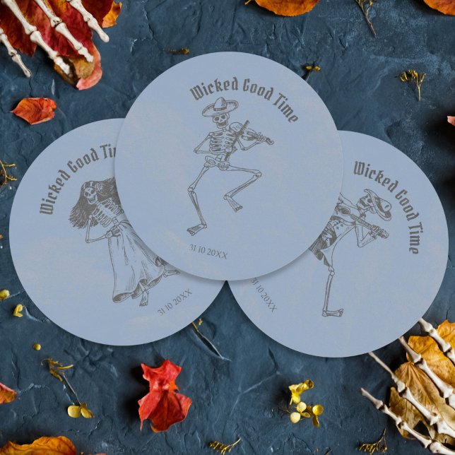 Pegatina Redonda Grunge Retro Black Halloween Party (Subido por el creador)