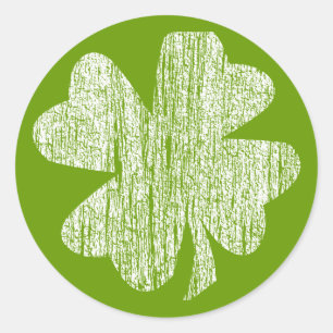 Pegatina Redonda Grunge Shamrock