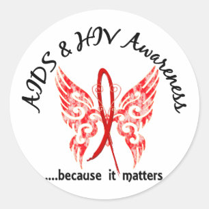 Pegatina Redonda Grunge Tattoo Butterfly 6.1 SIDA