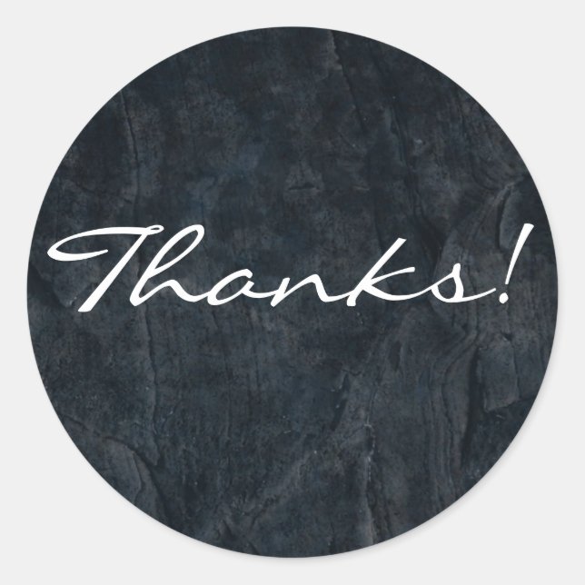 Pegatina Redonda Grunge Textos abstractos de Piedra Negra (Anverso)