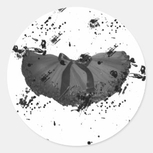 Pegatina Redonda Grunge Tutu