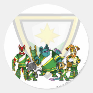 Pegatina Redonda Grupo Brightvale de equipo