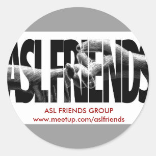 PEGATINA REDONDA GRUPO DE AMIGOS ASL