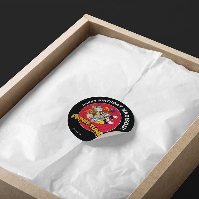 Pegatina Redonda Grupo de caracteres LOONEY TUNES™ | Cumpleaños (Subido por el creador)