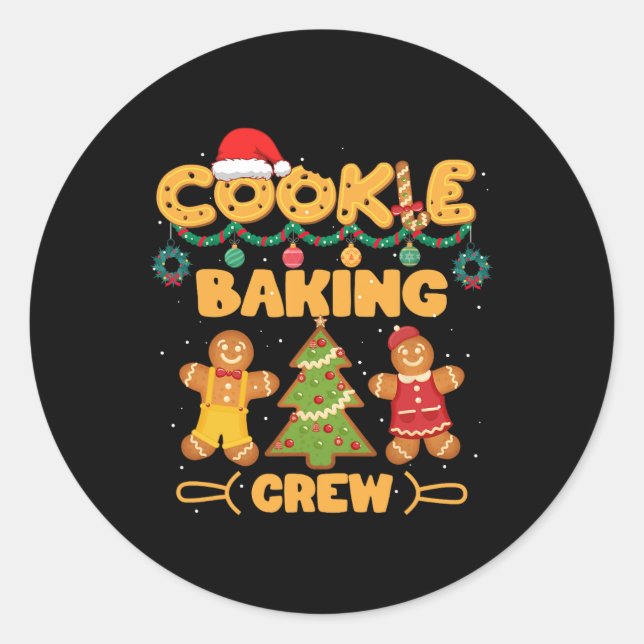 Pegatina Redonda Grupo de coincidencias de la familia Xmas de la tr (Anverso)