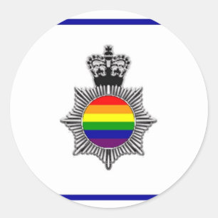 Pegatina Redonda Grupo de Policía Gay, Reino Unido