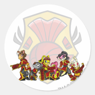 Pegatina Redonda Grupo de Shenkuu del equipo