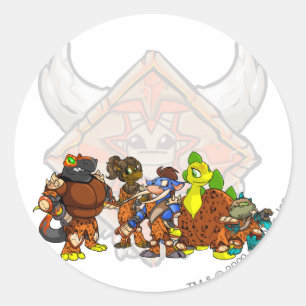 Pegatina Redonda Grupo de Tyrannia del equipo