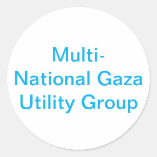 Pegatina Redonda Grupo de Utilidades de Gaza Hankamer Artjunkhaus A
