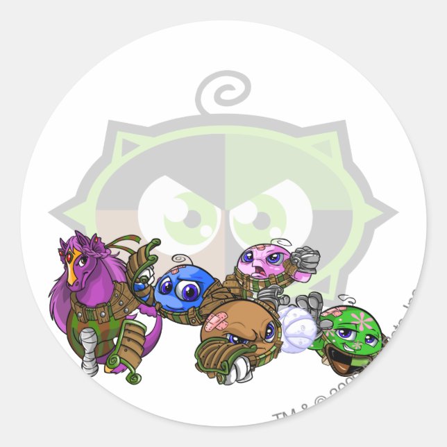 Pegatina Redonda Grupo del Lago Kiko (Anverso)