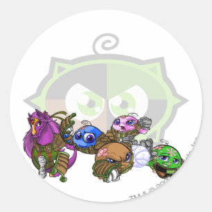 Pegatina Redonda Grupo del lago Kiko del equipo