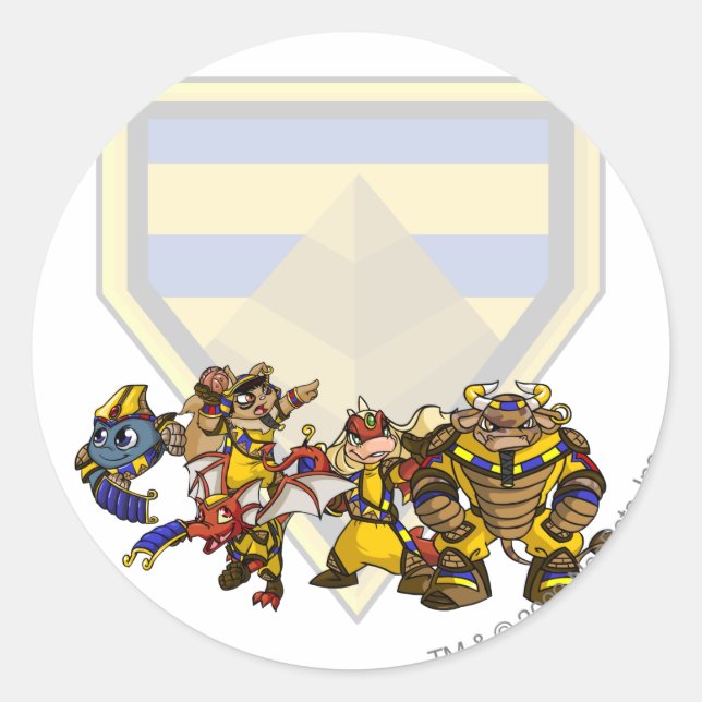 Pegatina Redonda Grupo Desértico Perdido por Equipo (Anverso)