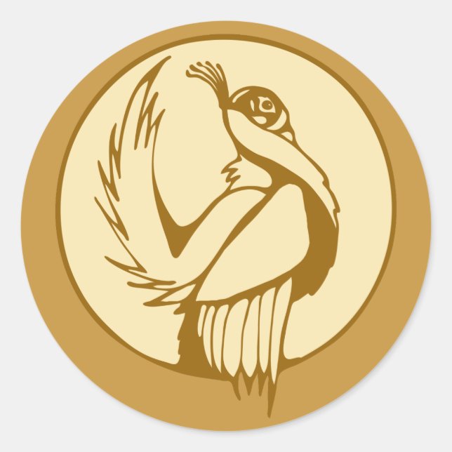 Pegatina Redonda Grupo estilizado (Anverso)