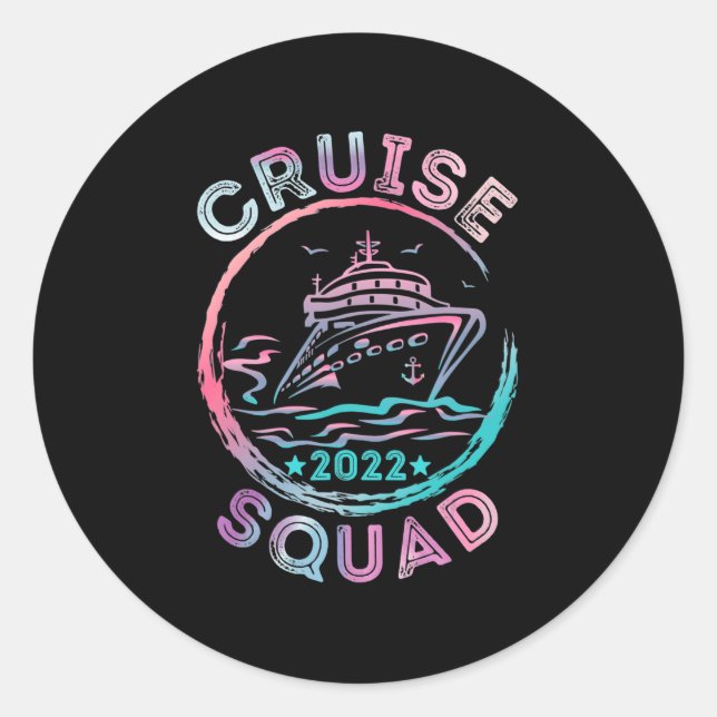 Pegatina Redonda Grupo Familiar De Coincidencia Con Ancho De Banda  (Anverso)