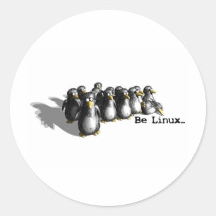 Pegatina Redonda Grupo Linux