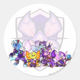 Pegatina Redonda Grupo Team Faerieland