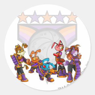 Pegatina Redonda Grupo Team Kreludor