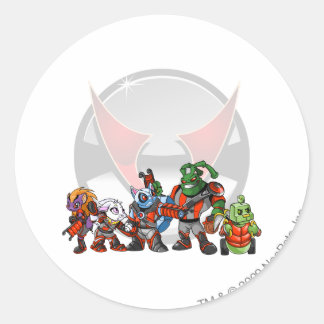 Pegatina Redonda Grupo Team Virtupets Space Station