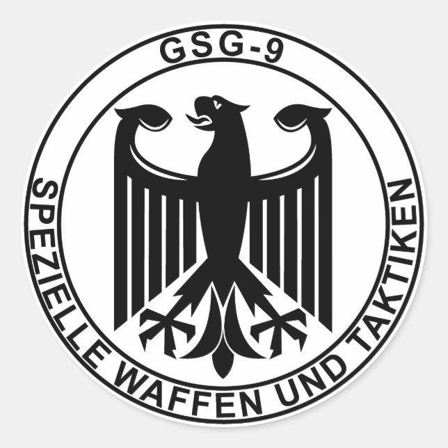 PEGATINA REDONDA GSG-9 (Anverso)