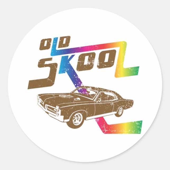 Pegatina Redonda GTO Pontíaco de 1967 (Anverso)