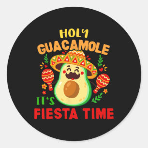 Pegatina Redonda Guacamole Cinco De Mayo Mexicano Fiesta Regalo Men