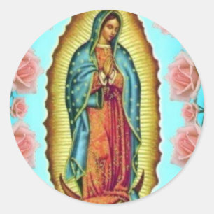 PEGATINA REDONDA GUADALUPE VIRGIN MÉXICO 11 PRODUCTOS DE PERSONALIZ