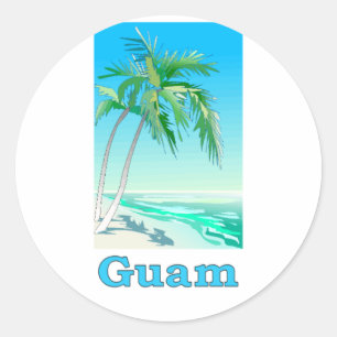 Pegatina Redonda Guam
