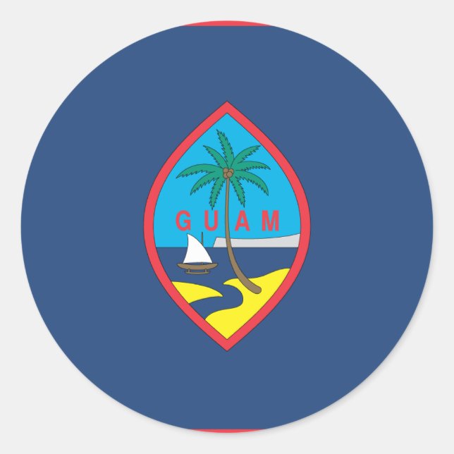 PEGATINA REDONDA GUAM FLAG (Anverso)