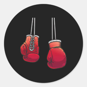 Pegatina Redonda Guantes de boxeo geniales para hombres amantes de 