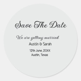 Pegatina Redonda Guardar el análisis de fecha sitio web del boda QR