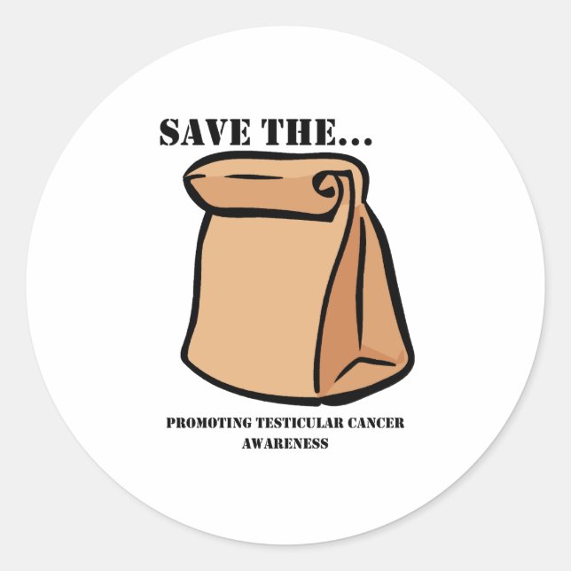 Pegatina Redonda Guardar el Sak (Anverso)