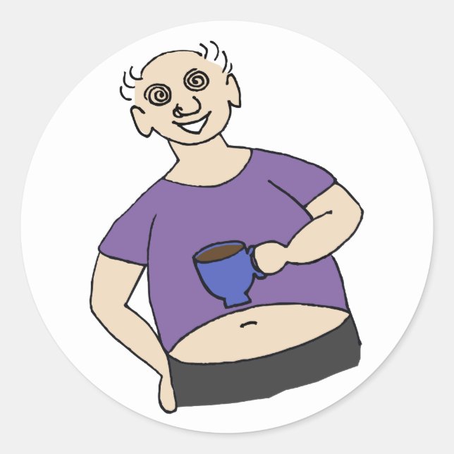 Pegatina Redonda Guardar Fred (Anverso)