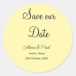 Pegatina Redonda Guardar nuestra fecha QR añadir nombre de la foto 