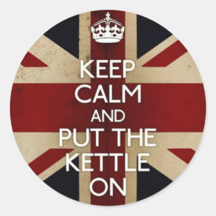 Pegatina Redonda Guarde la calma